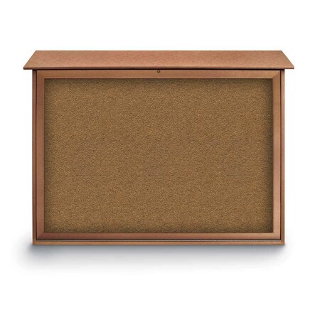 United Visual Products Indoor Enclosed Combo Board, 42"x32", Satin Frame/Green & Ultramarine UVCB4232-GREEN-ULTMAR